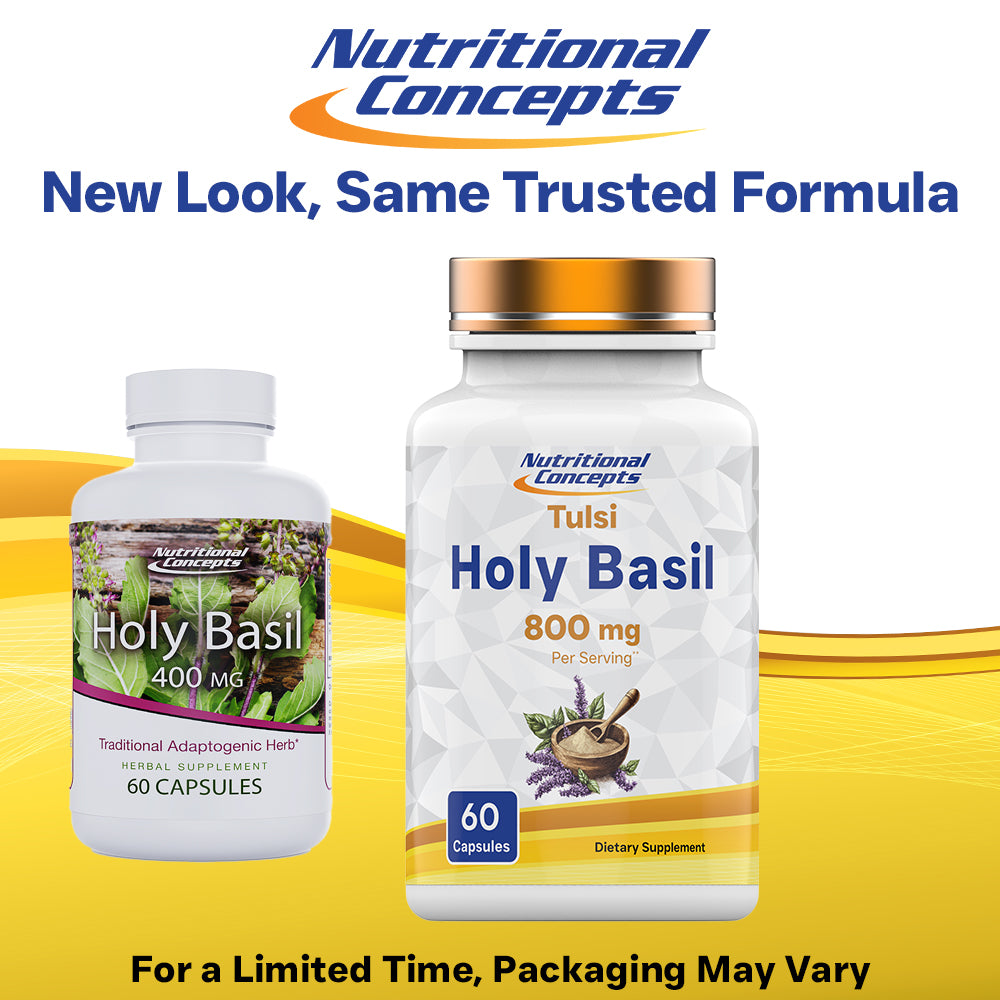 Nutritional Concepts Holy Basil 800 MG Per 2 Capsule Serving - 60 Capsules