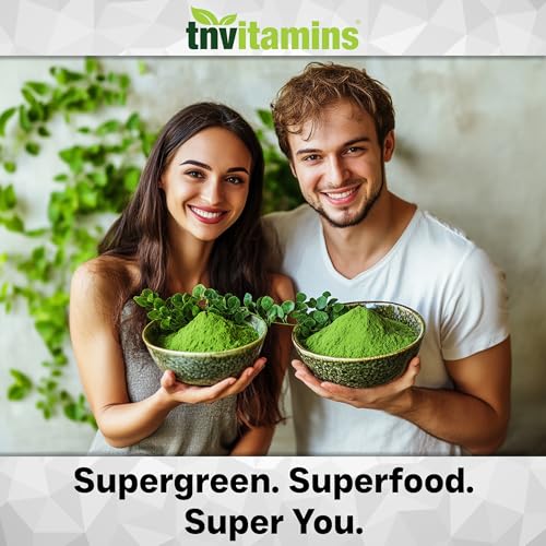 tnvitamins Organic Moringa Powder Capsules: 1,200 mg per Serving, 90 Count | Superfood Supplement for Energy & Vitality* | Organic Moringa Leaf – Non-GMO, Gluten-Free, Made in The USA