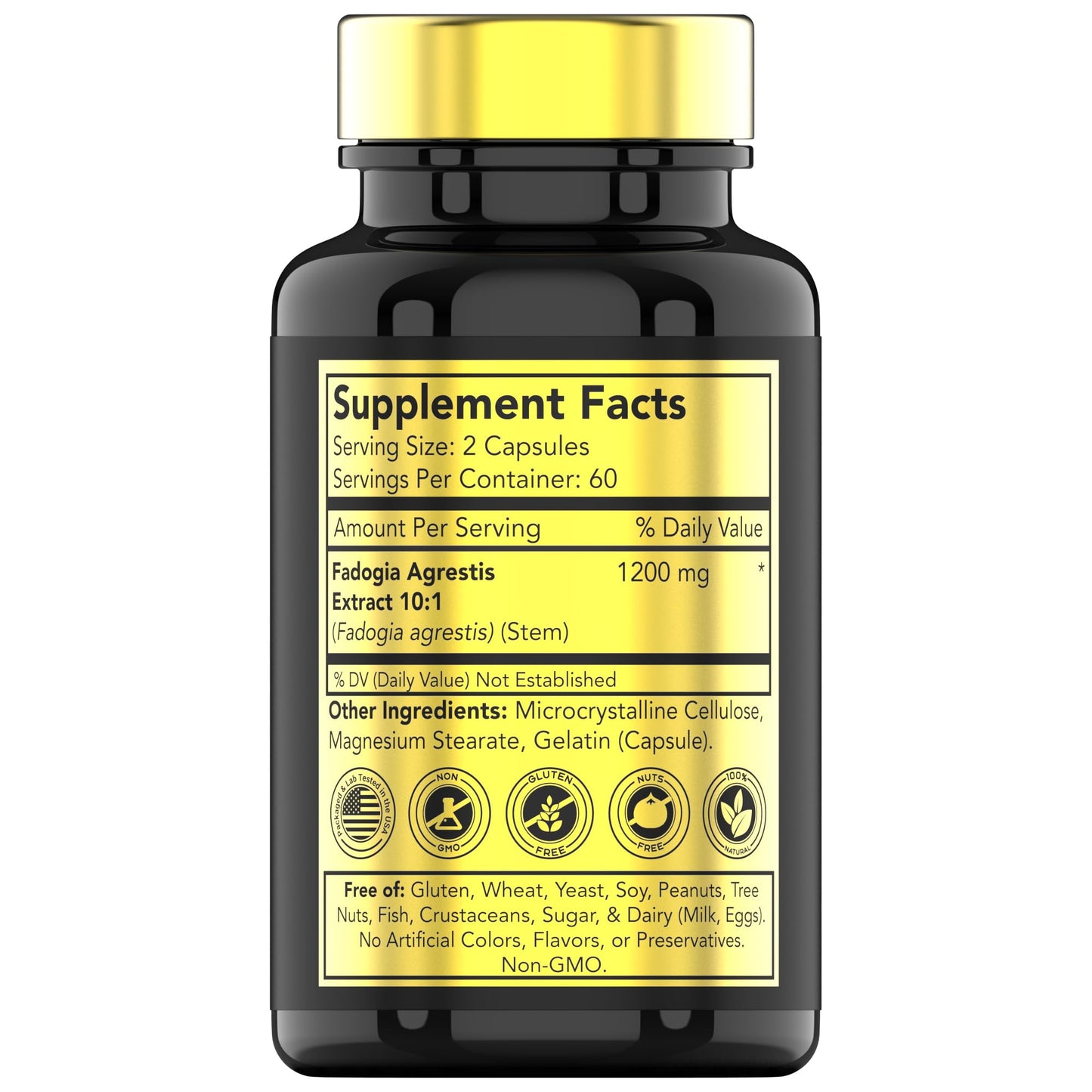 Fadogia Agrestis: 1200mg - 120 Capsules | Ultra-Potent Fadogia Agrestis Extract Supplement for Men | Energy, Power, Strength, Athletic Performance, & Sports Nutrition | Non-GMO | Made in the USA!