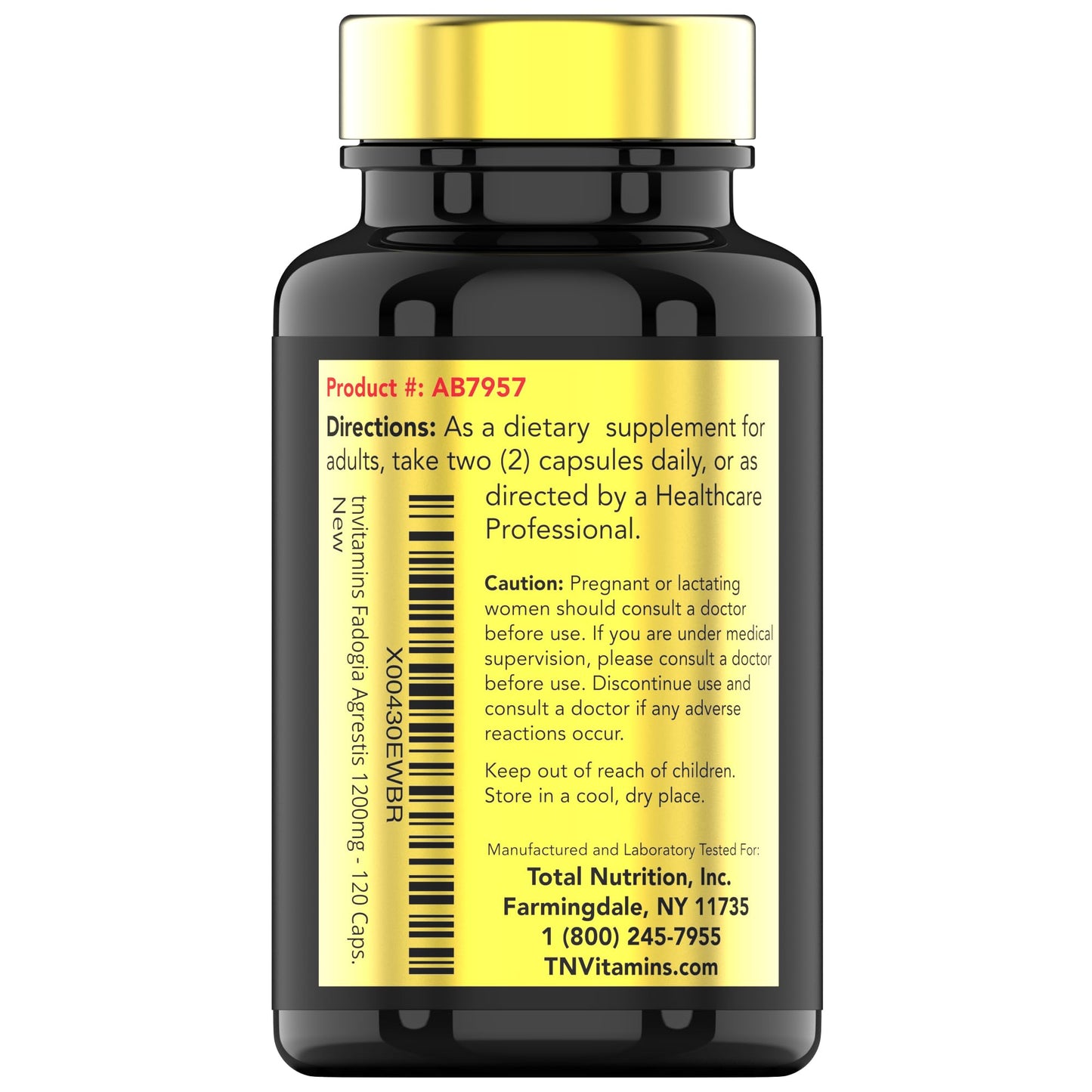 Fadogia Agrestis: 1200mg - 120 Capsules | Ultra-Potent Fadogia Agrestis Extract Supplement for Men | Energy, Power, Strength, Athletic Performance, & Sports Nutrition | Non-GMO | Made in the USA!