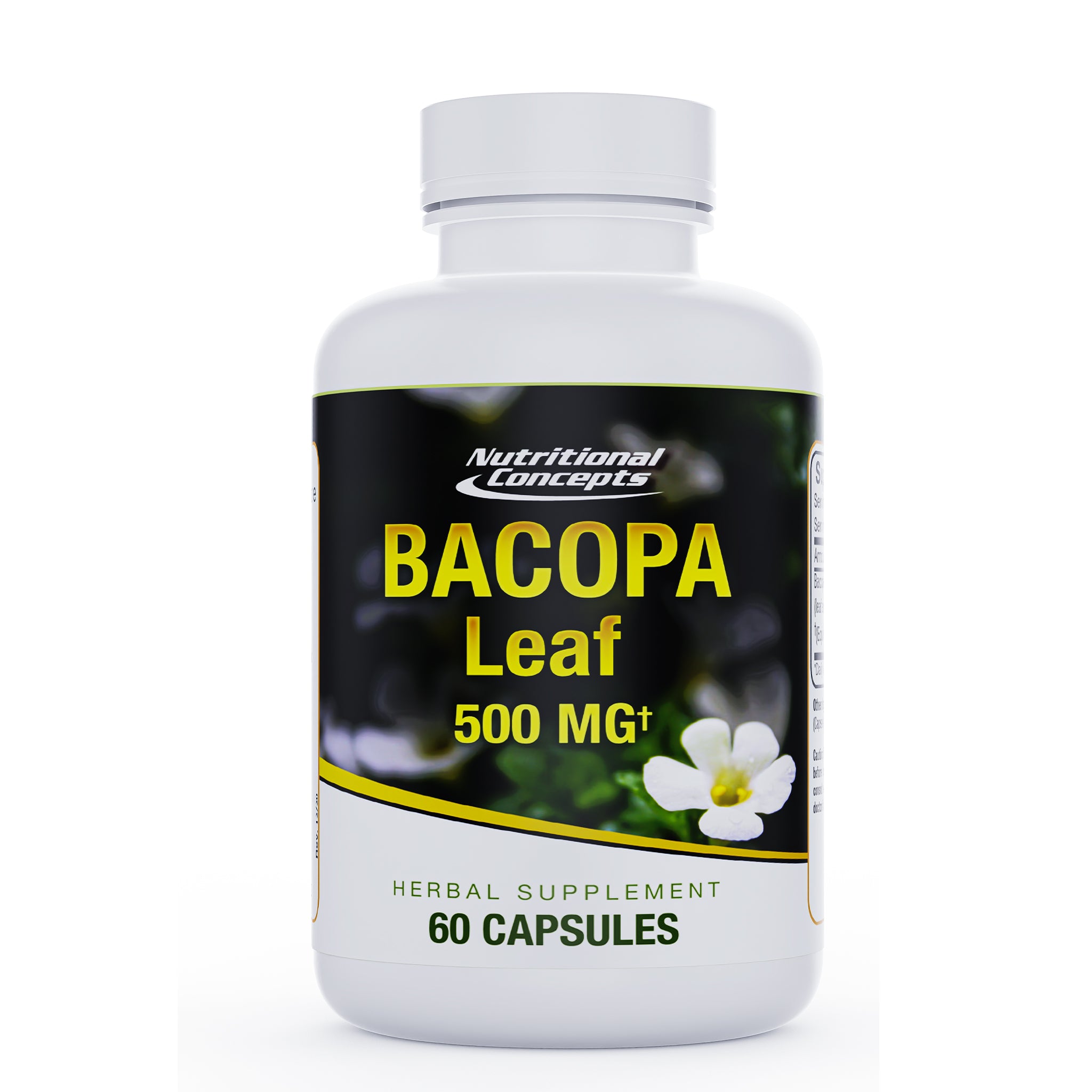Nusa Bacopa Monnieri Extract 20,000mg - 180 Tablets, Non-GMO, Gluten Free, Mood Support