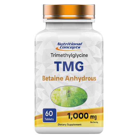 Nutritional Concepts TMG (Tri-Methyl) Glycine - 60 Tablets