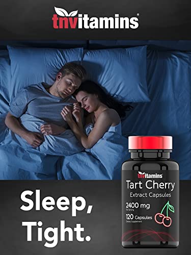 Tart Cherry Extract Capsules (2400 MG - 120 Count) | from Montmorency Tart Cherries | Provides Antioxidants, Anthocyanins, & Phytonutrients | Non-GMO