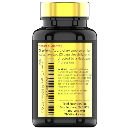 Tongkat Ali For Men: 1200 mg - 120 Capsules | Also Known As Longjack Root | 100% All-Natural & Ultra Potent Tongkat Ali Supplement | Energy, Power, Strength, Athletic Performance, & Sports Nutrition