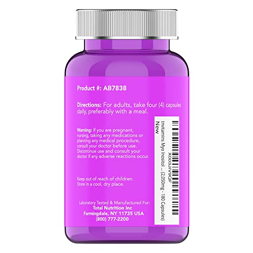 Myo Inositol & D-Chiro Inositol (2,050mg - 180 Capsules) | Hormone Balance for Women* | 40:1 Ratio | Ovulation, Ovarian, Menstruation & Fertility Support Supplement*