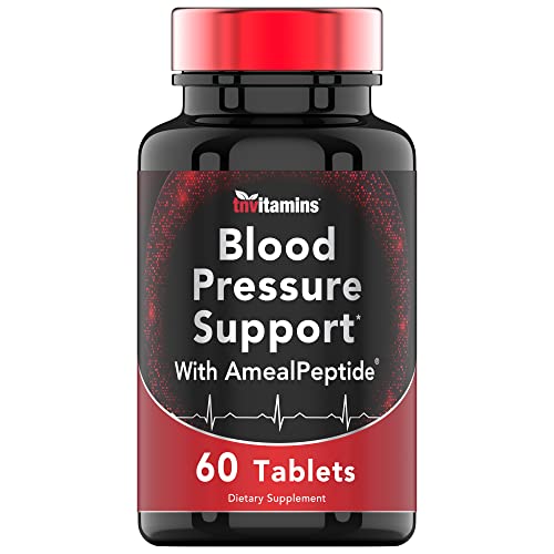 tnvitamins Blood Pressure Support with AmealPeptide® (60 Tablets) | Helps Maintain Both Systolic & Diastolic Blood Pressure Already Within Healthy Limits & Promotes Arterial Elasticity