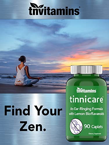 tnvitamins Tinnicare: A Comprehensive Ear-Ringing Relief Formula with Lemon Bioflavonoids, Vitamin C, & Vitamins B1, B2, B6, & B12 | 90 Caplets