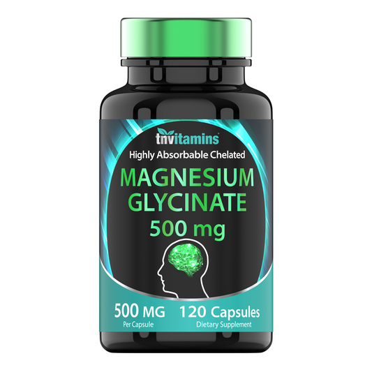 Magnesium Glycinate 500mg Per Capsule - 120 Count | 4 Month Supply! | Pure Chelated Magnesium Supplement for Sleep, Calm, Nerve, Joint, & Bone Support* | AKA Magnesium Bisgycinate | Non-GMO