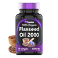 tnvitamins Organic Flaxseed Oil Softgels: 2000 mg  - 90 Softgels | High in Omega-3 Fatty Acids | Flaxseed Oil Supplement for Women & Men | Non-GMO