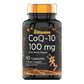 tnvitamins CoQ-10 100mg - 90 Capsules with Black Pepper Extract | Maximum Absorption Rapid Release Capsules | Coenzyme Q-10 Supplement | Powerful Free Radical Fighting Antioxidant