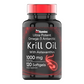 Antarctic Krill Oil 1000mg - 120 Softgels | Ultra Potent Omega-3: 120mg EPA, 80 mg DHA, 200 mcg Astaxanthin