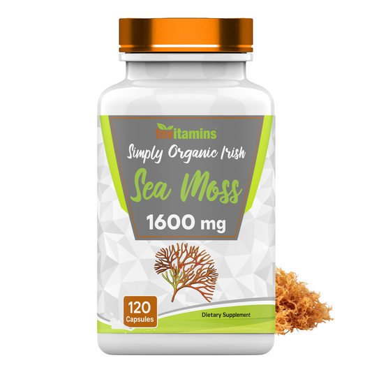 tnvitamins Organic Irish Sea Moss: 1600mg x 120 Capsules | Two Month Supply Simply Organic Sea Moss Powder Capsules are Highly Potent, and Absorbable! | Non-GMO | Made in The USA!