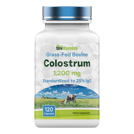 Colostrum Supplement 1,200 mg Per Serving, 120 Capsules | Standardized to 25% IgG (Immunoglobulin G) | Grass-Fed Bovine Colostrum Powder Caps | Immune Support Supplement | Non-GMO, Made in the USA!