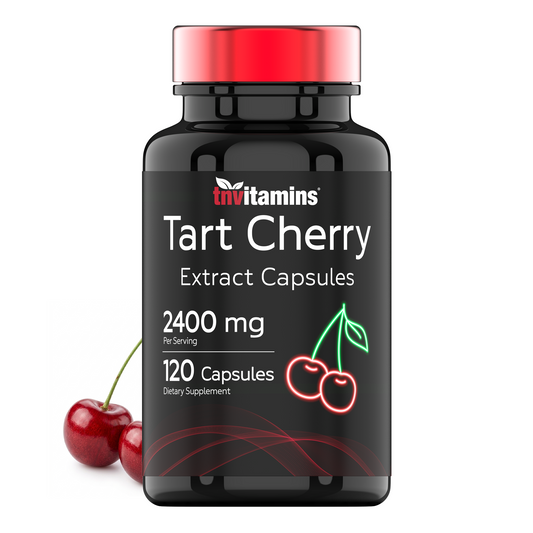 Tart Cherry Extract Capsules (2400 MG - 120 Count) | from Montmorency Tart Cherries | Provides Antioxidants, Anthocyanins, & Phytonutrients | Non-GMO