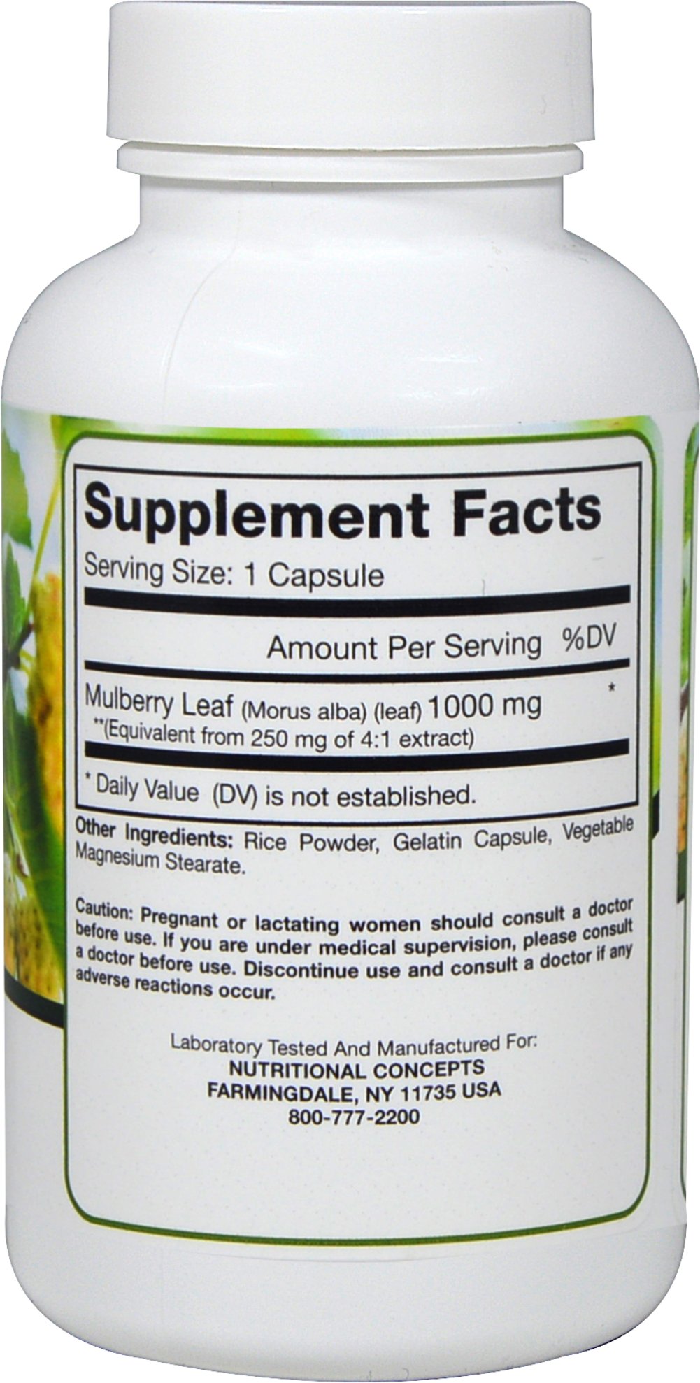 Nutritional Concepts Mulberry Leaf Extract 1000 MG - 60 Capsules (White Mulberry)