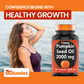 tnvitamins Pumpkin Seed Oil - 2000 mg Per Serving -  120 Softgels | Pumpkin Seed Oil for Hair Growth* | Pumpkin Seed Oil Extract Supplement for Bladder Control* | Non-GMO