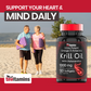 Antarctic Krill Oil 1000mg - 120 Softgels | Ultra Potent Omega-3: 120mg EPA, 80 mg DHA, 200 mcg Astaxanthin