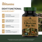 8 Mushroom Complex - 180 Capsules - Lion’s Mane, Reishi, Chaga, Cordyceps & Turkey Tail - Natural Immune, Focus & Energy* Support Supplement for Men & Women