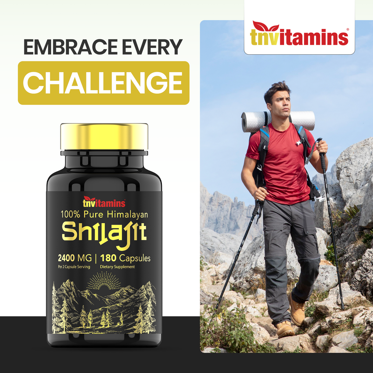 Shilajit Capsules 2400 MG - 180 Capsules | 100% Pure Himalayan Shilajit for Men & Women | Shilajit Resin Supplement | Three Month Supply! | Non-GMO, Gluten-Free