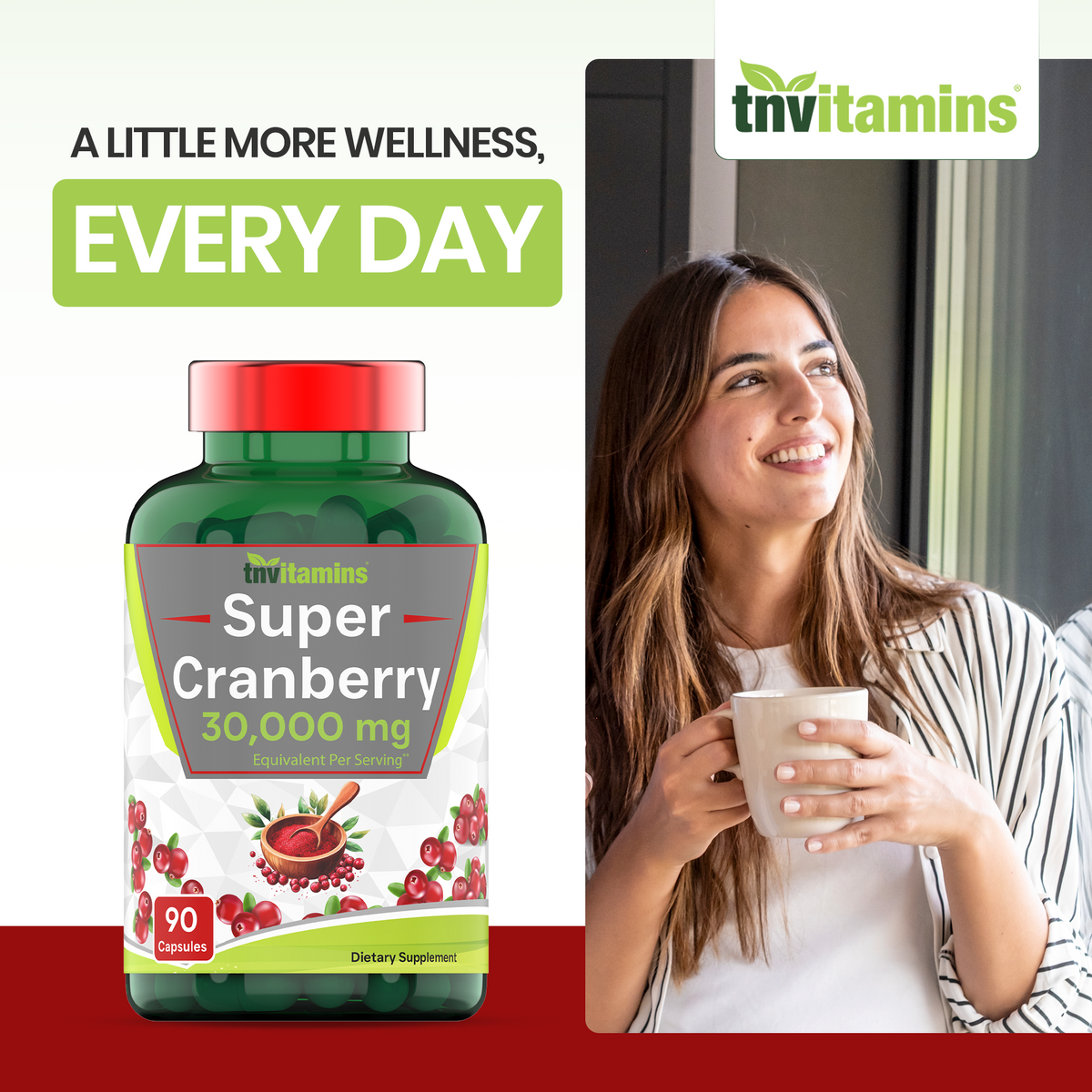 Super Cranberry Pills for Women & Men (30,000 MG  -  90 Capsules) | Supports Urinary Tract Health* | Cranberry Concentrate Supplement | Bladder & Kidney Support* | Supports Women's Health* | Antioxidants