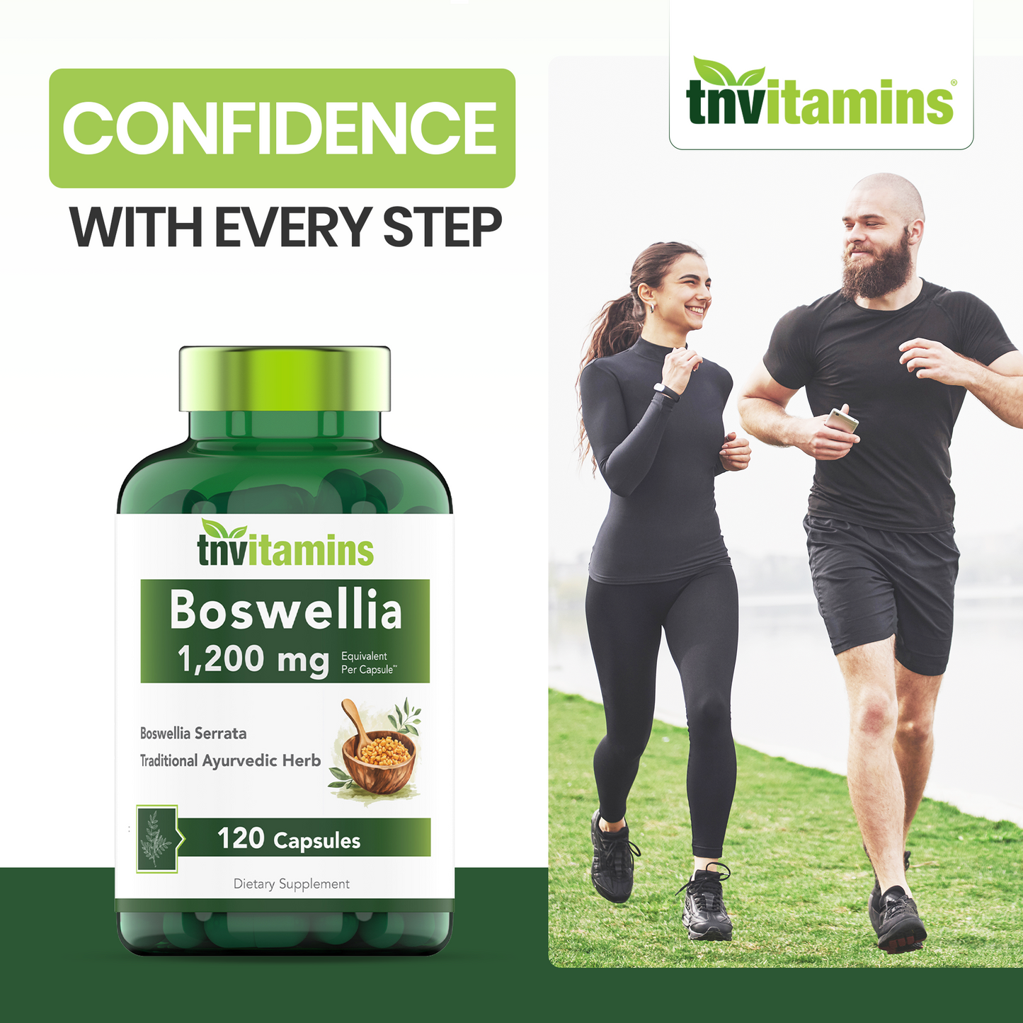 Boswellia Serrata Herbal Extract Capsules | 1200 MG/Capsule (120 Capsules) | Joint Support Supplement* | Promotes Mobility & Flexibility* | Ayurvedic Herb: Indian Olibanum/Frankincense | TNVitamins