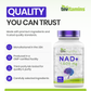 tnvitamins NAD+ Supplement 1,000 mg Per Serving - 90 Count | High Potency NAD Capsules | Nicotinamide Adenine Dinucleotide | NAD Plus Support for Energy & Vitality
