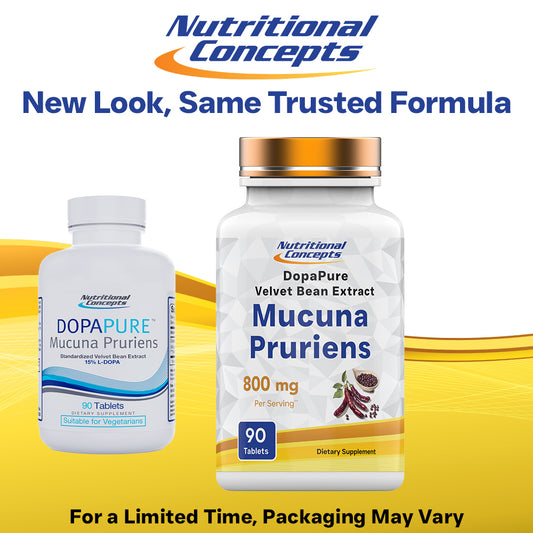 Nutritional Concepts Mucuna Pruriens 800 Mg - Velvet Bean  - 15% L-dopa - 90 Tablets