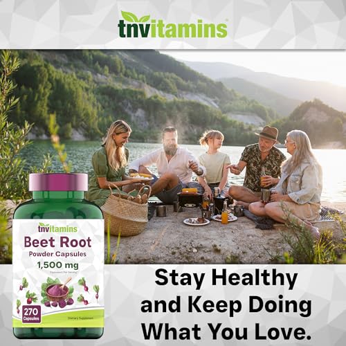 tnvitamins Beet Root Capsules 15,00 Mg Per Serving - 270 Capsules | Beet Root Powder Extract | Non-GMO & Gluten-Free | Produced in The USA