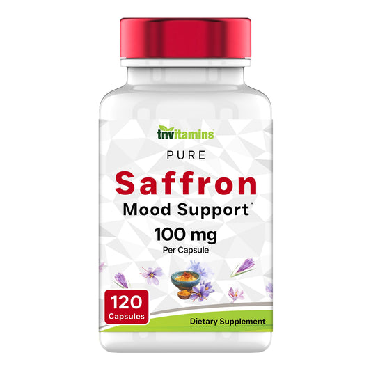 Saffron Capsules 100 mg, 120 Capsules | High Potency Saffron Supplement from Real Saffron Threads | Mood & Emotional Support* | Natural Appetite Support*, Made in USA