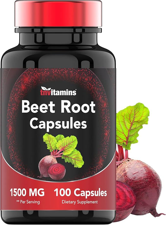 Beet Root Capsules 1500 Mg - 100 Capsules | Beet Root Powder Extract Capsules | Non-GMO & Gluten-Free | Produced in The USA | TNVitamins tiktok