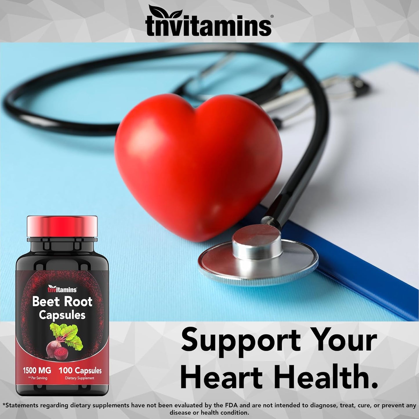 Beet Root Capsules 1500 Mg - 100 Capsules | Beet Root Powder Extract Capsules | Non-GMO & Gluten-Free | Produced in The USA | TNVitamins tiktok