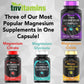 Triple Magnesium Complex Supplement 500mg: Magnesium Glycinate, Citrate, & Oxide - 120 Capsules (4 Month Supply!) | 1 Capsule Serving Provides 125% Daily Value | Non-GMO, Made in The USA!