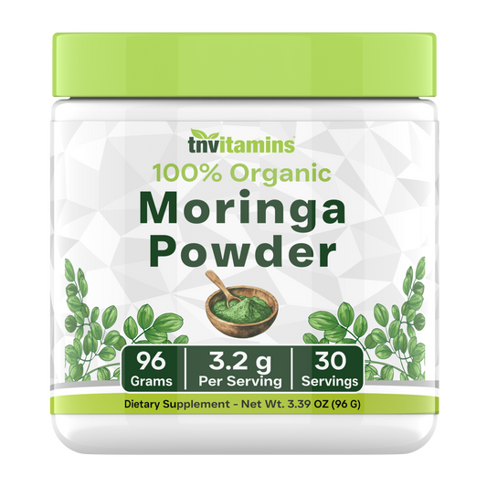 tnvitamins Organic Moringa Powder: Over 3 Grams per Serving | 30 Day Supply | 100% Organic Moringa Leaf Powder for Tea, Shakes, Smoothies, Baking