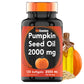 tnvitamins Pumpkin Seed Oil - 2000 mg Per Serving -  120 Softgels | Pumpkin Seed Oil for Hair Growth* | Pumpkin Seed Oil Extract Supplement for Bladder Control* | Non-GMO