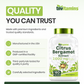 tnvitamins Citrus Bergamot 2000mg - 180 Capsules | Ultra Potent Citrus Bergamot Supplement 2000 mg Per 1 Capsule Serving | 6 Month Supply! | Non-GMO | Made in The USA!