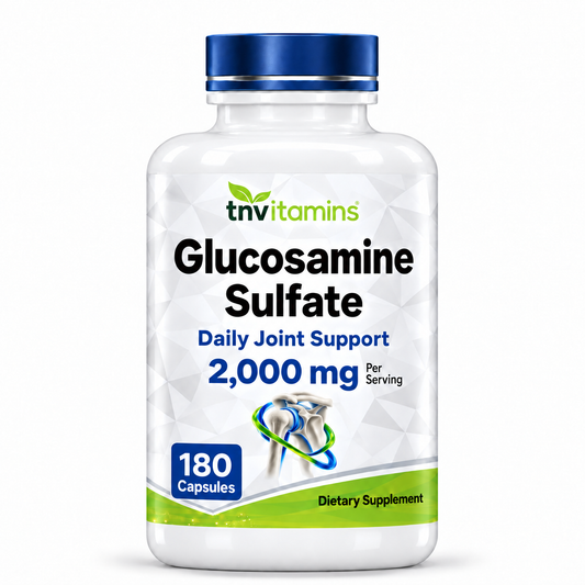 Glucosamine Sulfate Capsules 2000 MG (180 Count) | Joint Support* Supplement for Women & Men | Produced in The USA | Promotes Flexibility & Mobility* | by TNVitamins