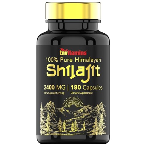 Shilajit Capsules 2400 MG - 180 Capsules | 100% Pure Himalayan Shilajit for Men & Women | Shilajit Resin Supplement | Three Month Supply! | Non-GMO, Gluten-Free