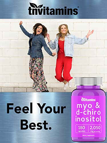 Myo Inositol & D-Chiro Inositol (2,050mg - 180 Capsules) | Hormone Balance for Women* | 40:1 Ratio | Ovulation, Ovarian, Menstruation & Fertility Support Supplement*