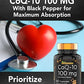 tnvitamins CoQ-10 100mg - 90 Capsules with Black Pepper Extract | Maximum Absorption Rapid Release Capsules | Coenzyme Q-10 Supplement | Powerful Free Radical Fighting Antioxidant